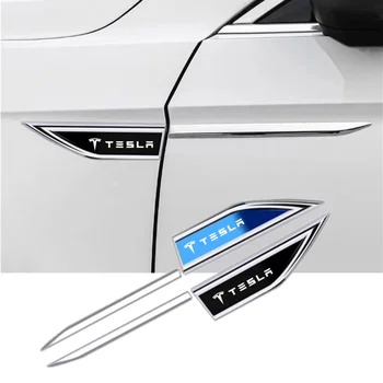 DIY autó embléma Sárvédő penge matrica Jelvény Autó testvédő matrica Tesla Model 3 Model X Model S Model Y