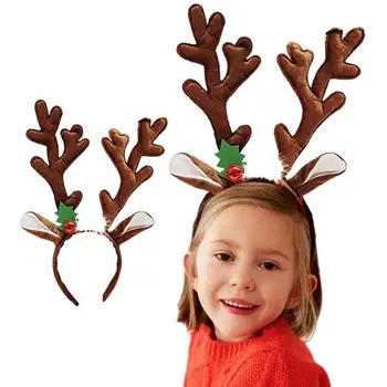 Karácsonyi szőrös állat szarvas szarv hajkarika plüss agancs fejpántok rajzfilm fejdísz Halloween party dekorációhoz