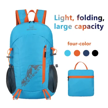 Új Férfi Női Sport Nagy kapacitás Kültéri utazás Vásárlás Hegymászás Összecsukható Könnyű tárolás Vízálló hátizsák