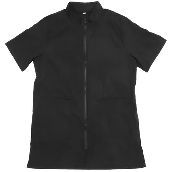 Shop Uniform Grooming Smock- Mipcase Salon kozmetikus ruhák: Vízálló nylon fekete bolti egyenruha teljes cipzárral ( )
