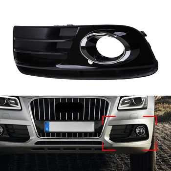 1Pcs fényes fekete autó első lökhárító ködlámpa grill bal/jobb rácsfedél burkolat Audi Q5 8R MK1 2013 2014 2015 2016 2017