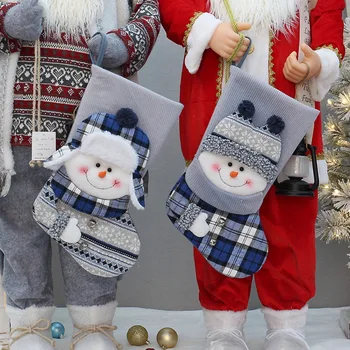 Kandalló Függő Mikulás Harisnya Kreatív hóember díszek Karácsonyi cukorka táskák Zokni Boldog karácsonyt zokni medálok Kezdőlap