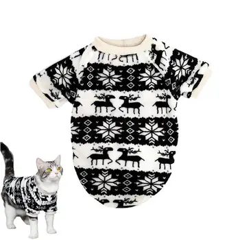Macska karácsonyi kötöttáru kiskutya kiscica karácsonyi puha mellényes pulóver kisállat jelmez kiegészítők karácsonyi parti téma parti fotó