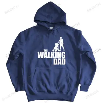 homme pamut kapucnis pulóver cipzáras The Walking Dad kapucnis pulóverek halott zombi apa ajándék apa vicc retro férfiak őszi pulóver férfi pulóver
