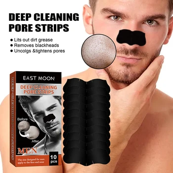 10Pcs arctisztító mitesszer maszk tisztítás fekete foltok akne maszk orrtapasz tisztító pórustisztító pórustisztító csík férfiaknak