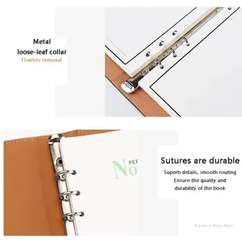 M17F hordozható vázlattömb újraírható Cserélhető lapú notebook ajándék jegyzettömb bélelt üres papír