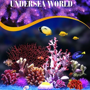 Mesterséges korallnövény akvárium gyanta dísz Környezetbarát, biztonságos ártalmatlan