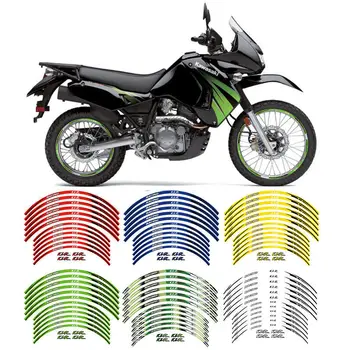 12 db motorkerékpár fényvisszaverő keréktárcsa csíkok matrica matrica a KAWASAKI KLR650 KLR 650 1987-2023 számára