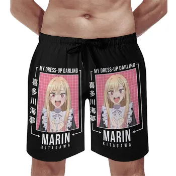 Marin Kitagawa My Dress Up Darling Gym Shorts Kitagawa Marin Aranyos szemek Anime Classic Board Short nadrág Gyorsan száradó úszónadrág