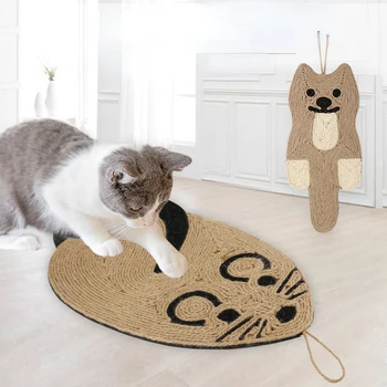 Aranyos macska kaparópad kisállat kellékek cica hullámkarton kisállat játék csiszoló körömkaparó szőnyeg kopásálló