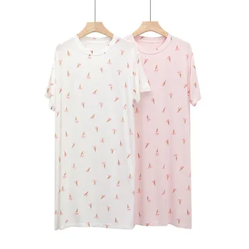 Pizsama ruha Női nyár Új modális fagylalt édesített cső rövid ujjú laza puha ragacsos pizsama édes lakberendezés