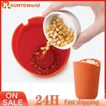Mikrohullámú pattogatott kukorica készítő Összecsukható otthoni élelmiszer-minőségű szilikon pattogatott kukorica tál konyhai kiegészítők Popcorn doboz kempingezéshez Forró eladó