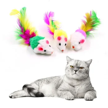 Interaktív macska színes játékok puha gyapjú hamis egértoll vicces játék játék macska elem macskamenta