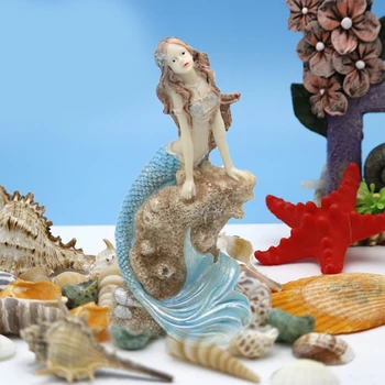 sellők figura akváriumok Dekorok Haltartályok Dekoratív szobor Táj Vízi haltartály dísz Víz alatti kiegészítők