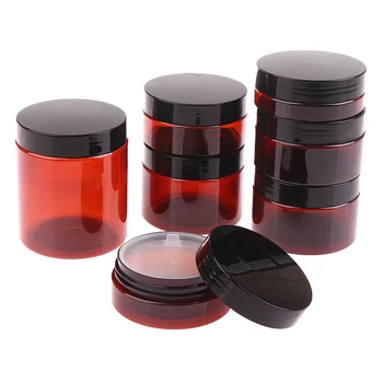 1db 30/50/80/100/120/150/250ml Amber kozmetikai tartály arckrémes üveg ajakbalzsam minta Salve Jar Pot bőrápoló smink injekciós üveg