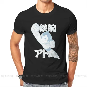 Dark Fashion Pólók Astroboy Rajzfilm Férfi grafikus szövet Streetwear Póló O nyak Nagy méret
