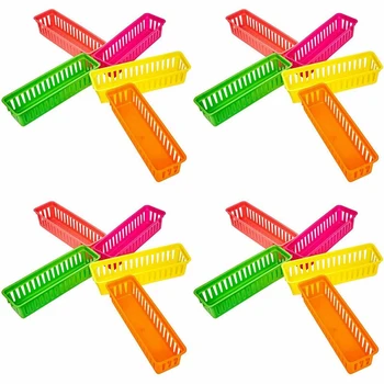 Tantermi ceruzarendező ceruzakosár vagy zsírkrétakosár, változatos színek, véletlenszerű színek (20 csomag)