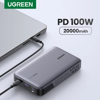 UGREEN 100W gyorstöltő power bank 20000mAh PD3.0 PowerBank laptop notebookhoz iPhone 15 Pro Max gyorstöltés Külső akkumulátor