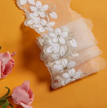 2 yard Virág csipke szövet ruha csipke szalag elefántcsont arany Velence csipke díszítés esküvői hímzett DIY varrás kellékek kézműves