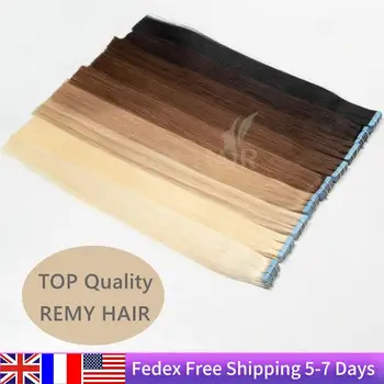 MRSHAIR gyors szállítás kutikula Remy szalag emberi hajhosszabbításban Bőrvetülékhaj hosszabbítás szalonhoz Kiváló minőségű puha 10db/csomag