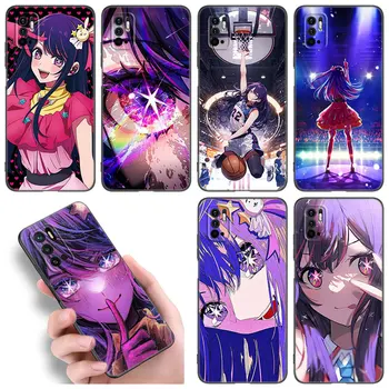 Ai Hoshino anime telefontok Xiaomi Redmi Note 10 11 11S 12 4G 8 9 11E 11T Pro Plus 10T 5G 8T 9S 10S 12S fekete szilikon tok
